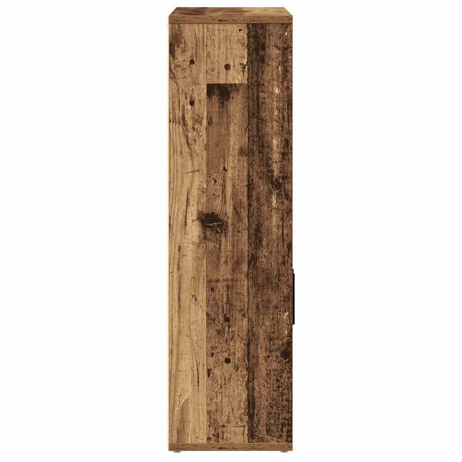 Boekenkast 60x24x85 cm bewerkt hout oud houtkleurig