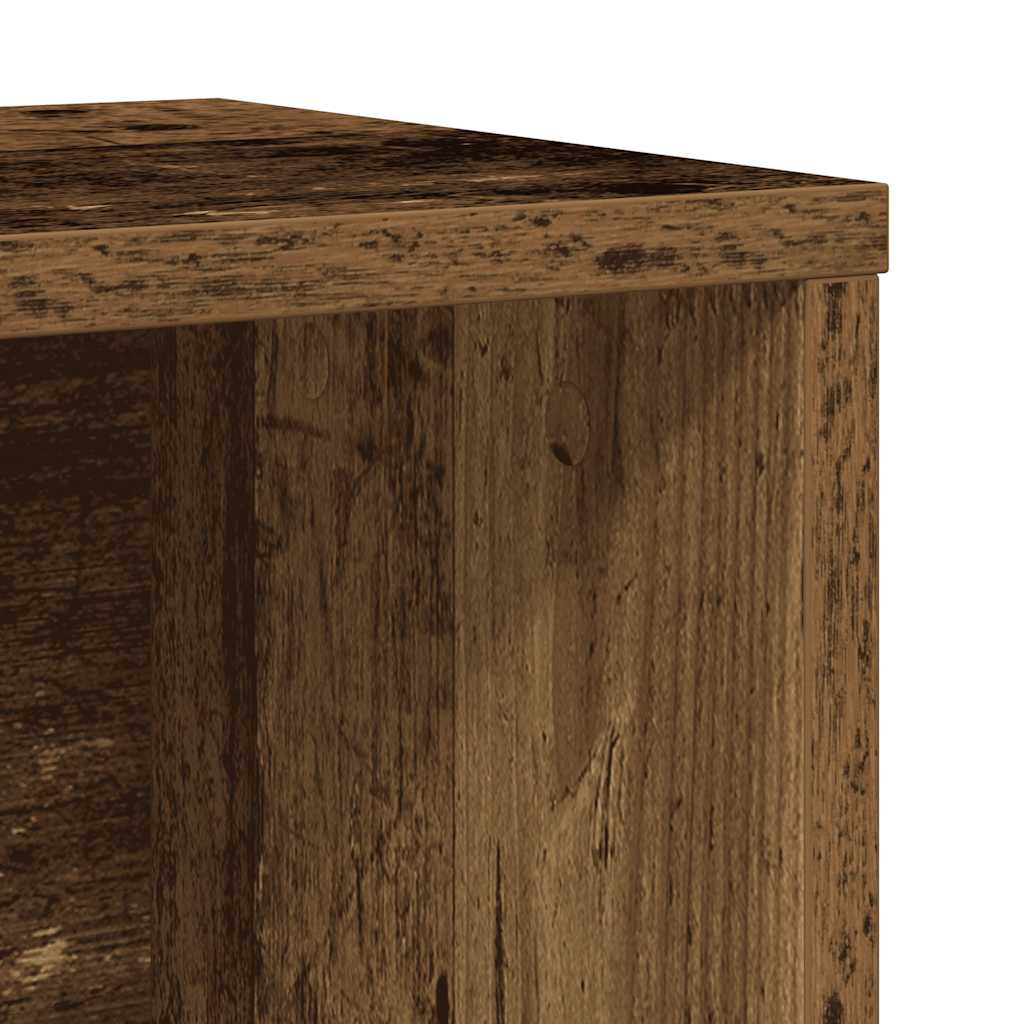 Boekenkast 60x24x85 cm bewerkt hout oud houtkleurig