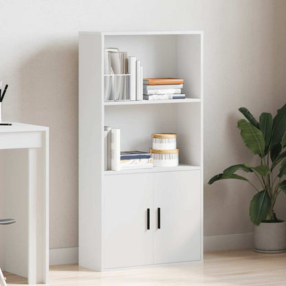 Boekenkast 60x24x120 cm bewerkt hout wit