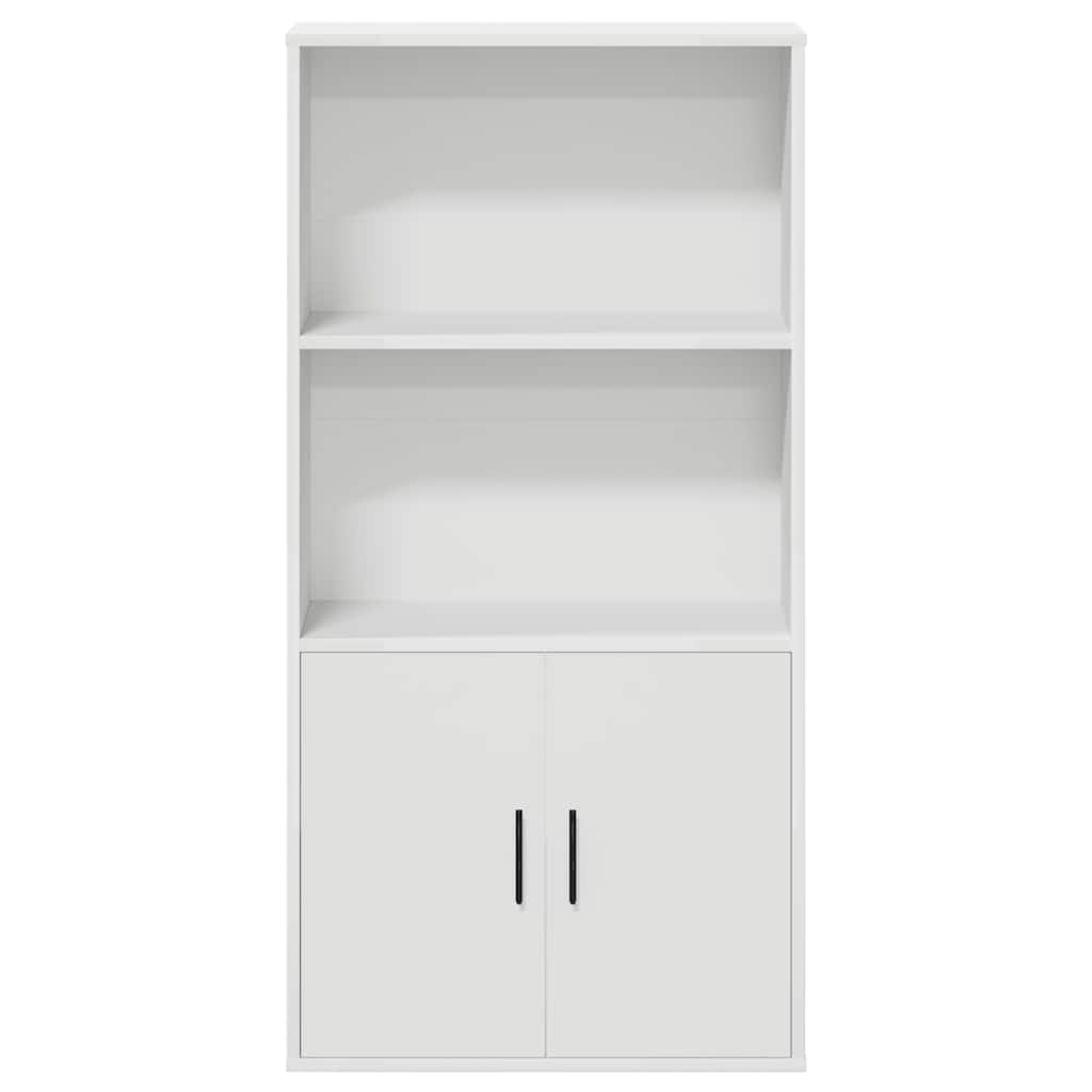 Boekenkast 60x24x120 cm bewerkt hout wit