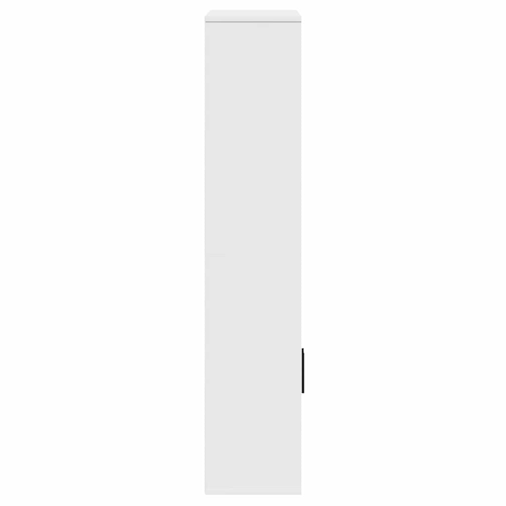 Boekenkast 60x24x120 cm bewerkt hout wit