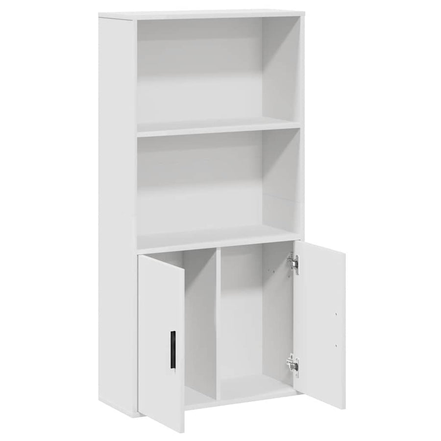 Boekenkast 60x24x120 cm bewerkt hout wit