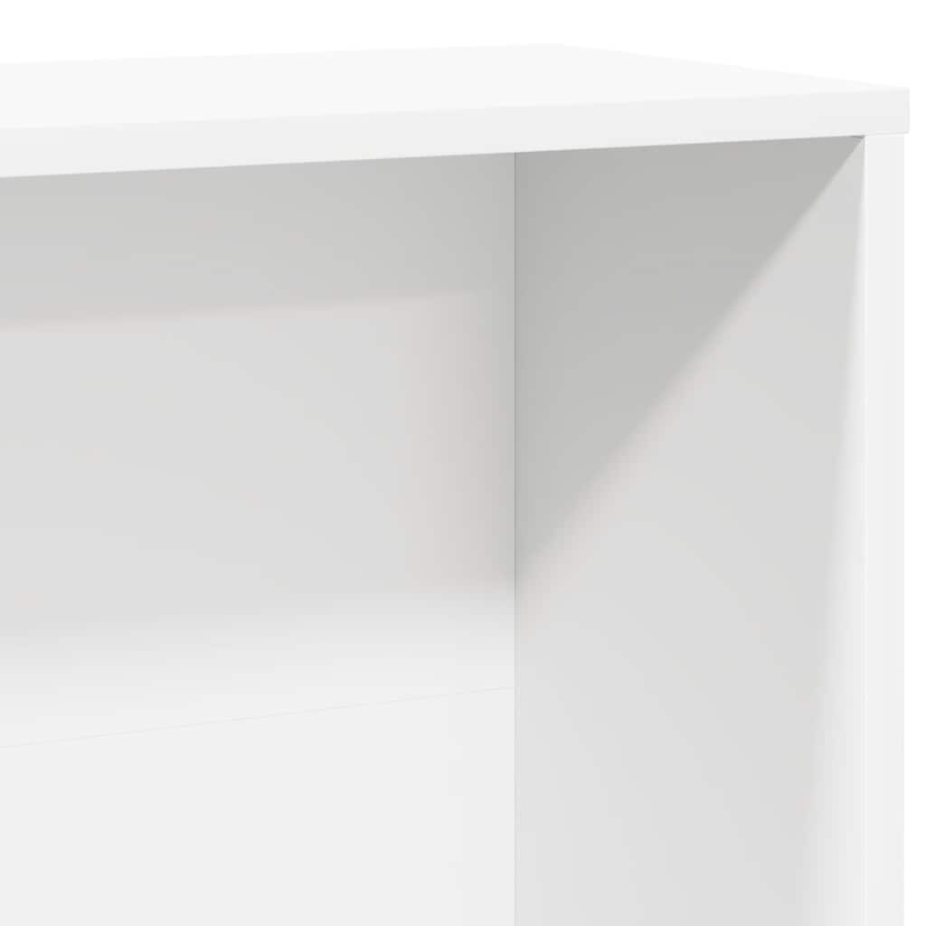 Boekenkast 60x24x120 cm bewerkt hout wit