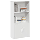 Bookcase 60x24x120 cm treated wood white