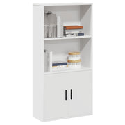 Boekenkast 60x24x120 cm bewerkt hout wit