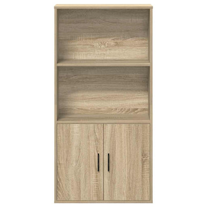 Boekenkast 60x24x120 cm bewerkt hout sonoma eikenkleurig