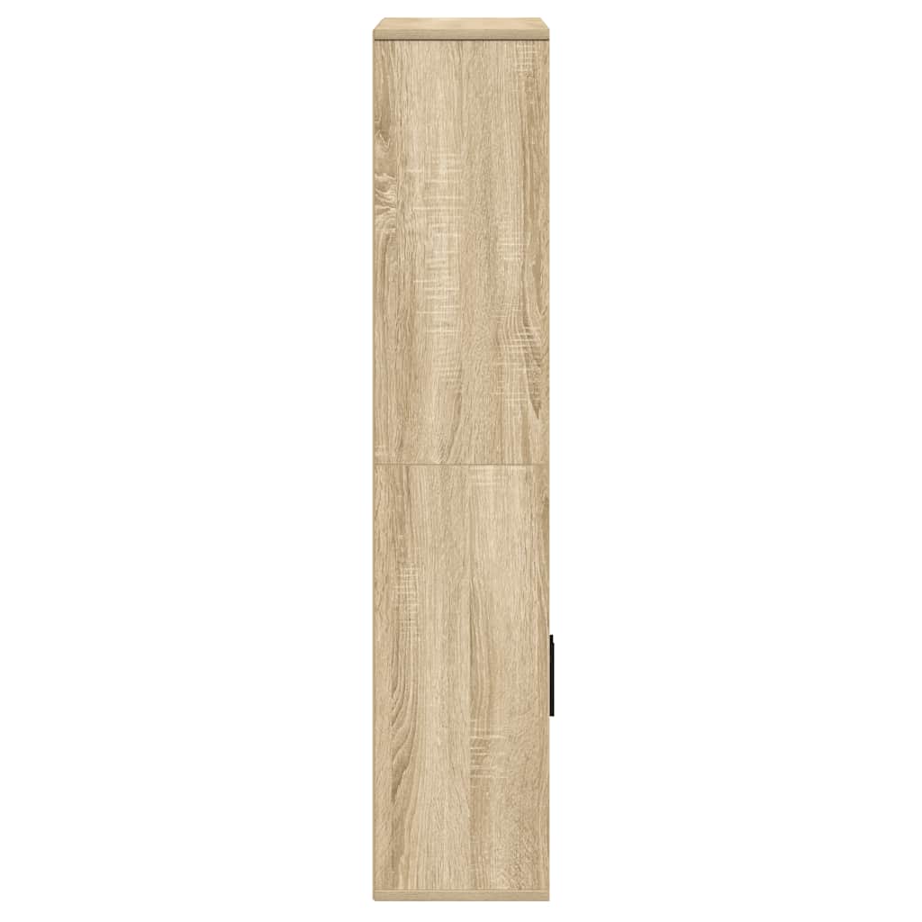 Boekenkast 60x24x120 cm bewerkt hout sonoma eikenkleurig