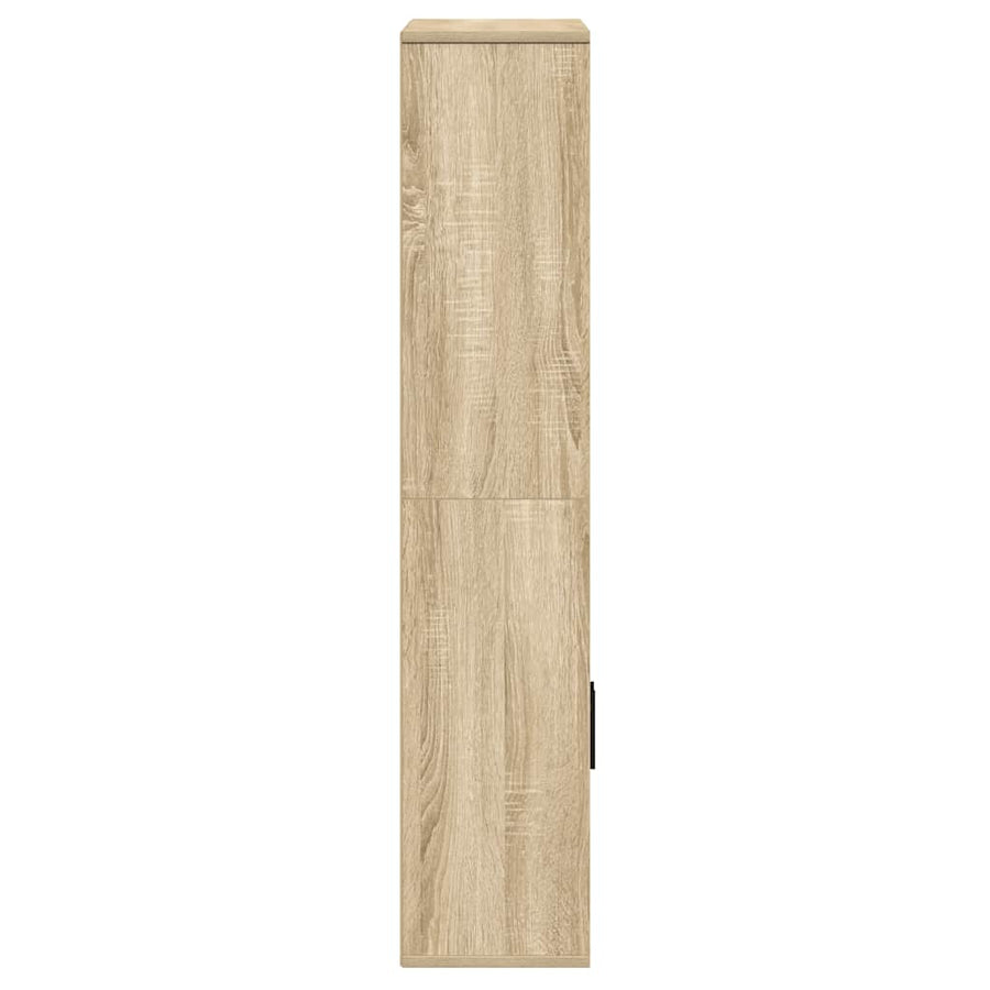 Boekenkast 60x24x120 cm bewerkt hout sonoma eikenkleurig