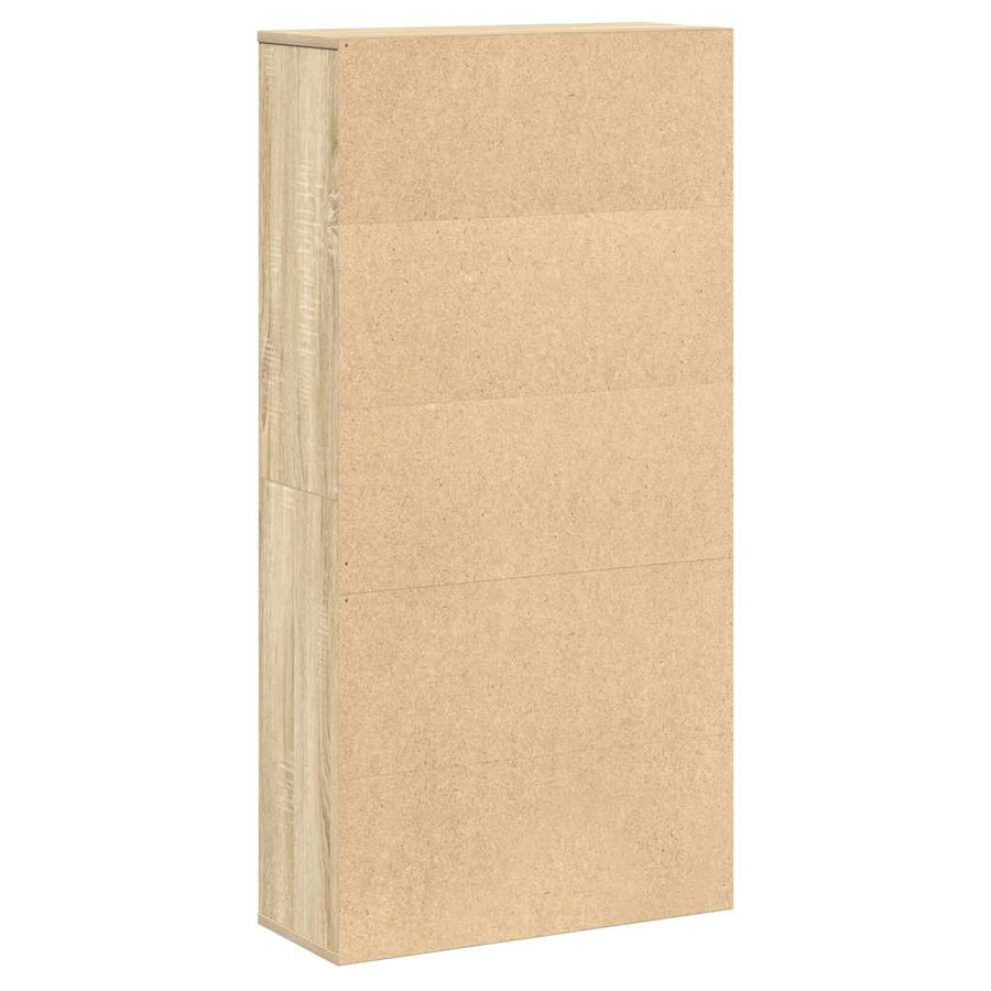 Boekenkast 60x24x120 cm bewerkt hout sonoma eikenkleurig