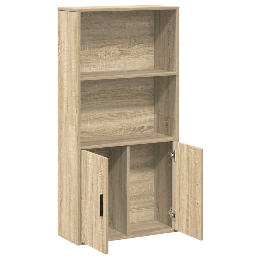 Boekenkast 60x24x120 cm bewerkt hout sonoma eikenkleurig