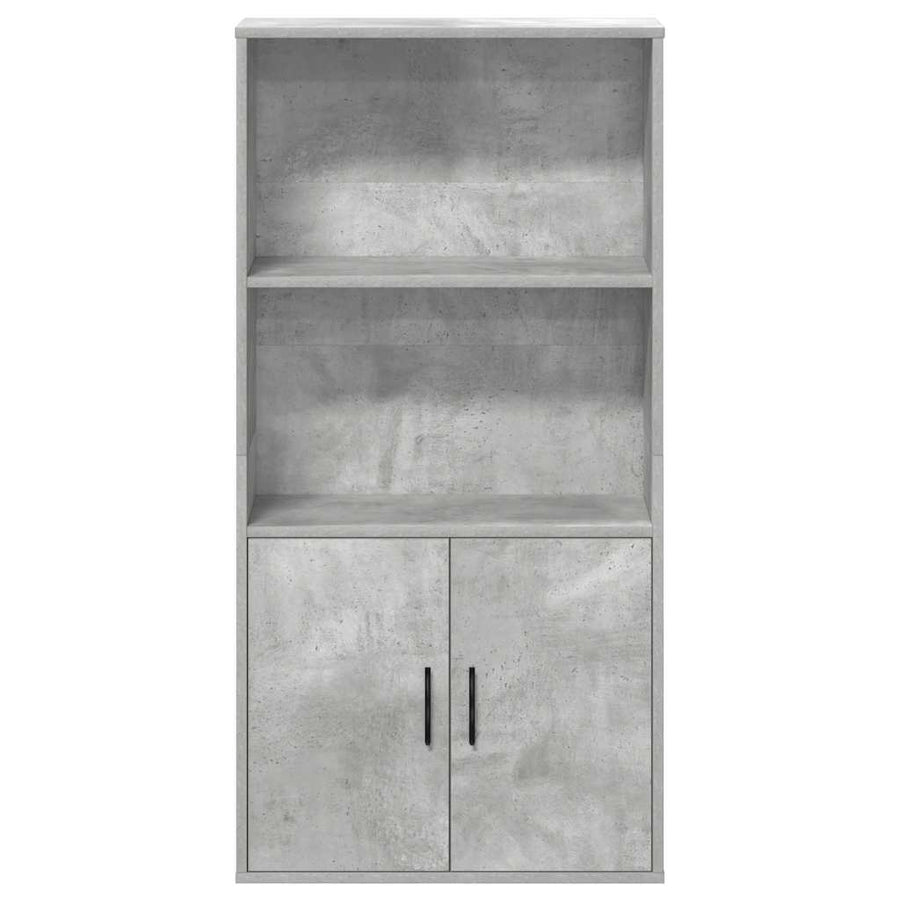 Boekenkast 60x24x120 cm bewerkt hout betongrijs
