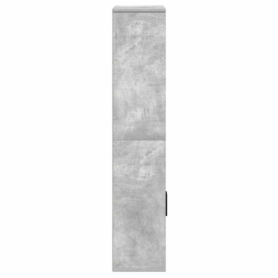 Boekenkast 60x24x120 cm bewerkt hout betongrijs