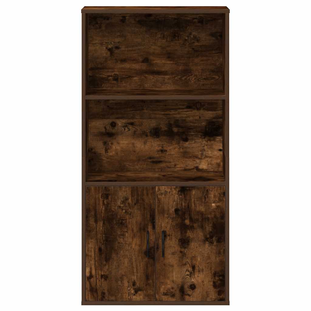 Boekenkast 60x24x120 cm bewerkt hout gerookt eikenkleurig