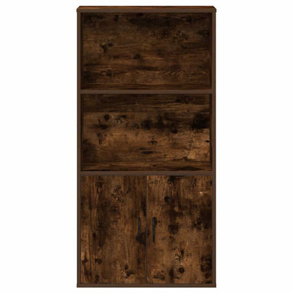 Boekenkast 60x24x120 cm bewerkt hout gerookt eikenkleurig