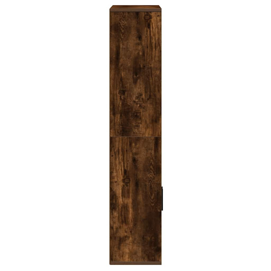 Boekenkast 60x24x120 cm bewerkt hout gerookt eikenkleurig
