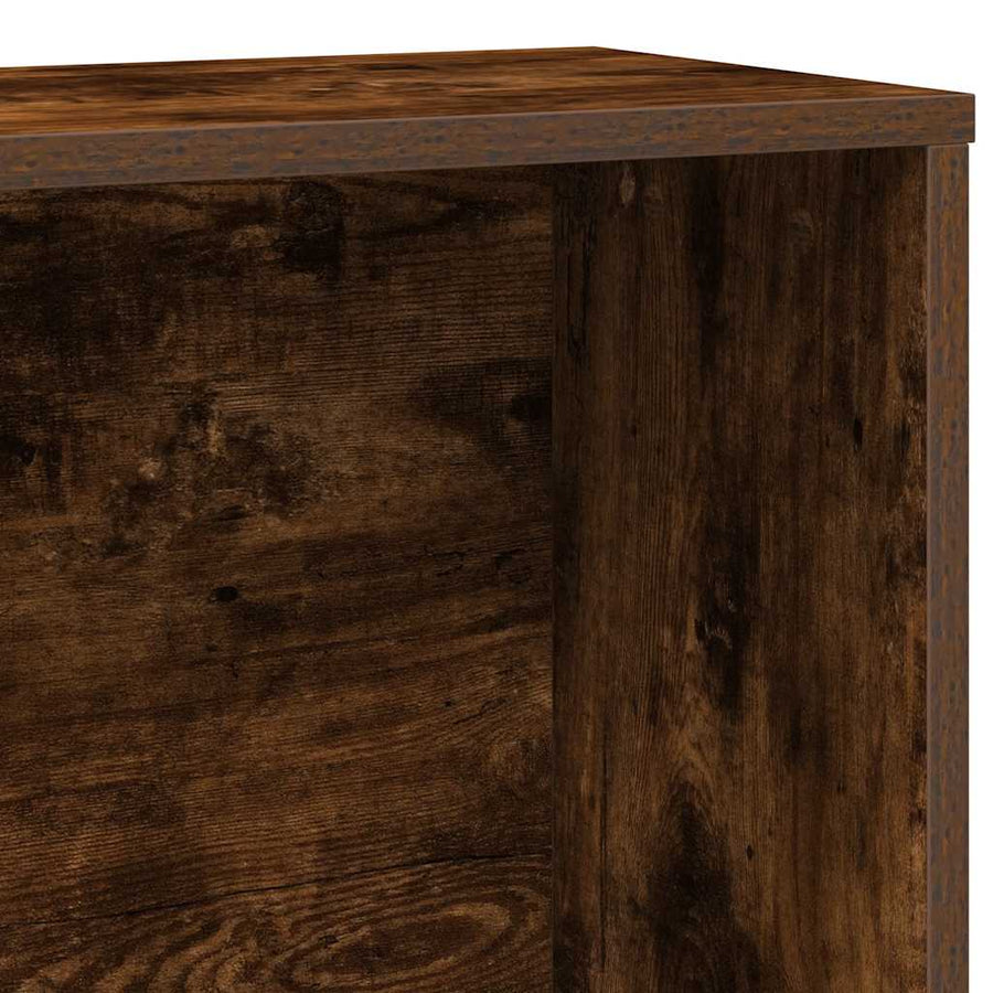 Boekenkast 60x24x120 cm bewerkt hout gerookt eikenkleurig