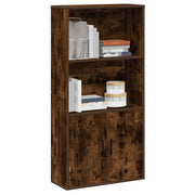 Boekenkast 60x24x120 cm bewerkt hout gerookt eiken