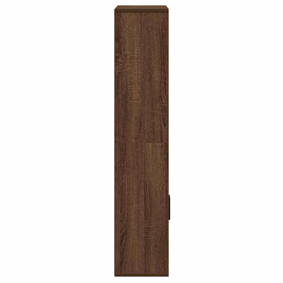 Boekenkast 60x24x120 cm bewerkt hout bruin eikenkleurig