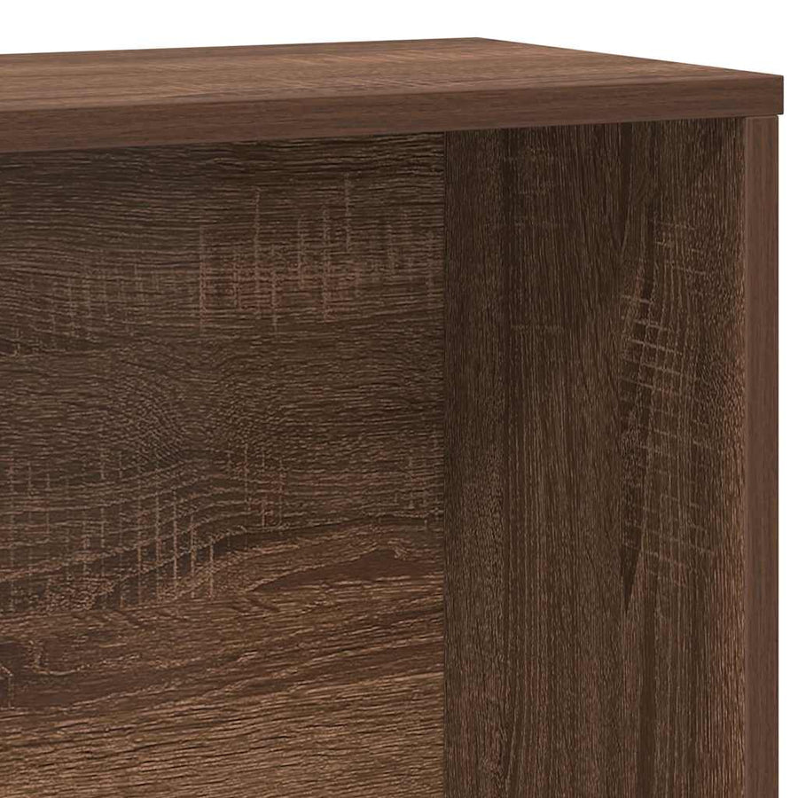 Boekenkast 60x24x120 cm bewerkt hout bruin eikenkleurig