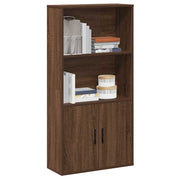 Boekenkast 60x24x120 cm bewerkt hout bruin