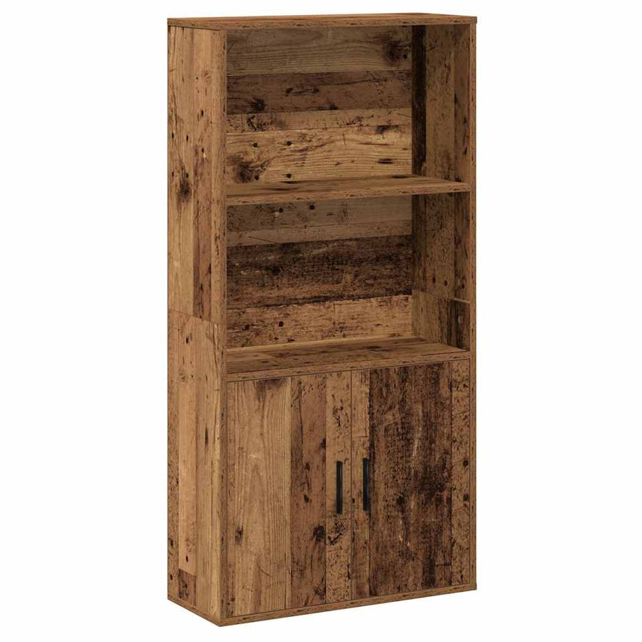 Boekenkast 60x24x120 cm bewerkt hout oud houtkleurig