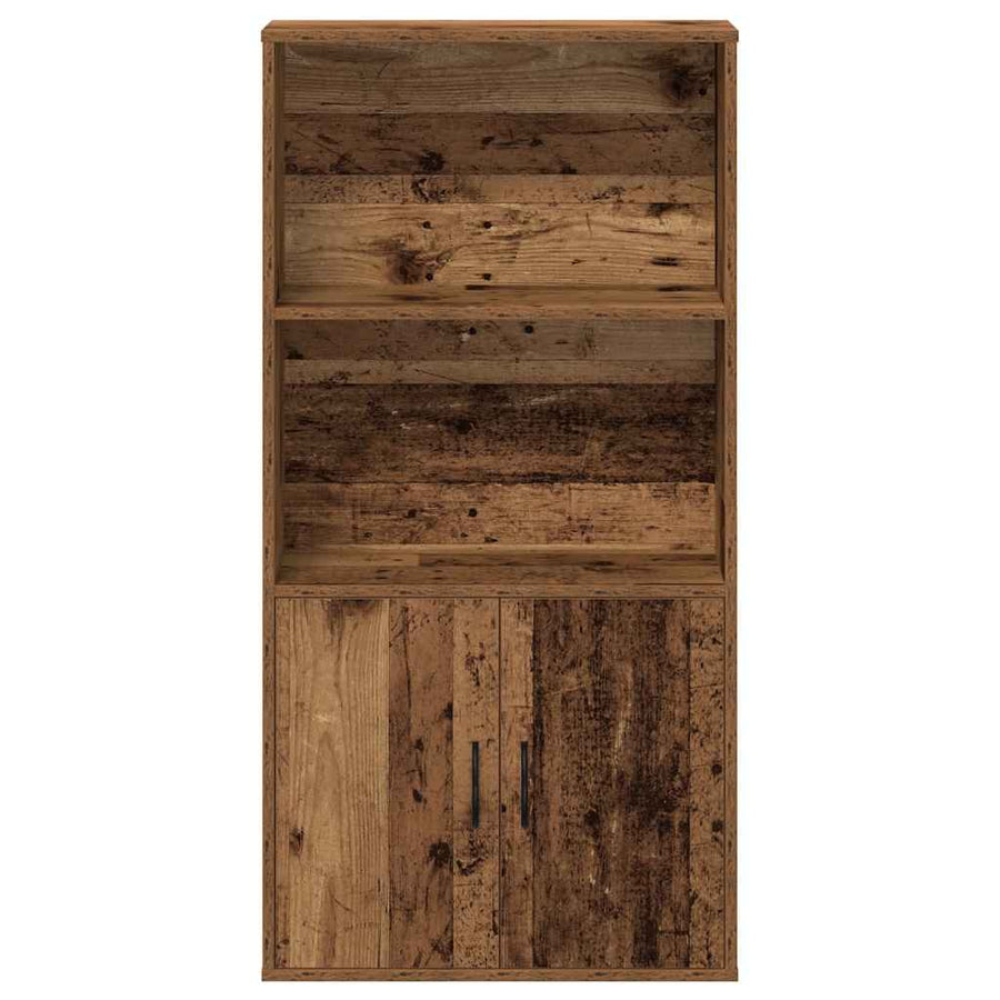 Boekenkast 60x24x120 cm bewerkt hout oud houtkleurig