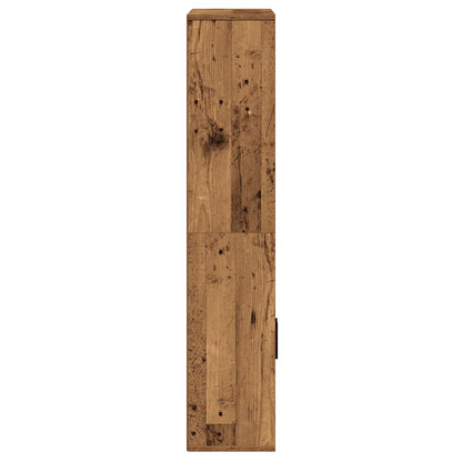 Boekenkast 60x24x120 cm bewerkt hout oud houtkleurig
