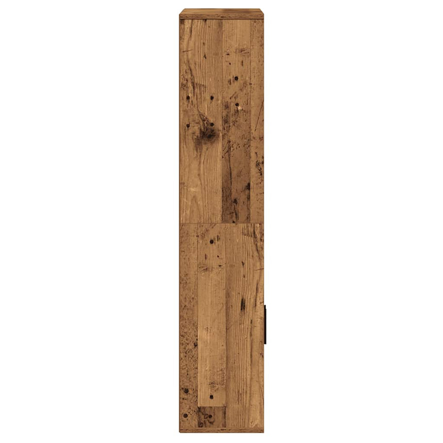 Boekenkast 60x24x120 cm bewerkt hout oud houtkleurig