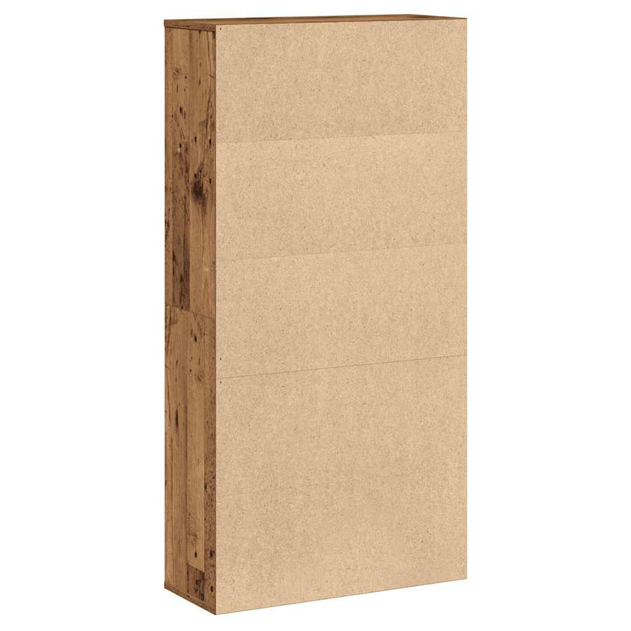 Boekenkast 60x24x120 cm bewerkt hout oud houtkleurig