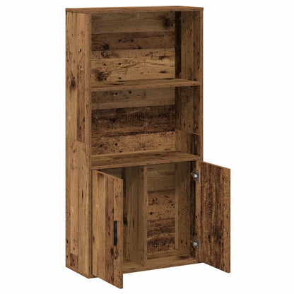 Boekenkast 60x24x120 cm bewerkt hout oud houtkleurig