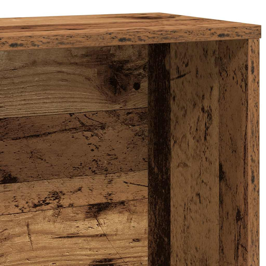 Boekenkast 60x24x120 cm bewerkt hout oud houtkleurig