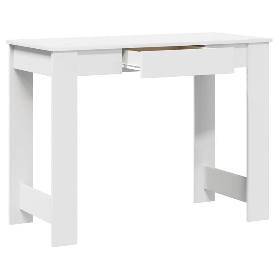 Bureau 100x45x75 cm bewerkt hout wit