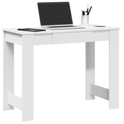 Bureau 100x45x75 cm bewerkt hout wit muurmontage