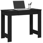 Desk 100x45x75 cm treated wood black