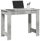 Desk 100x45x75 cm engineered wood concrete grey