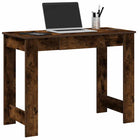 Desk 100x45x75 cm treated smoked oak wood