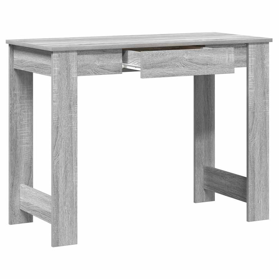 Bureau 100x45x75 cm bewerkt hout grijs sonoma eikenkleurig