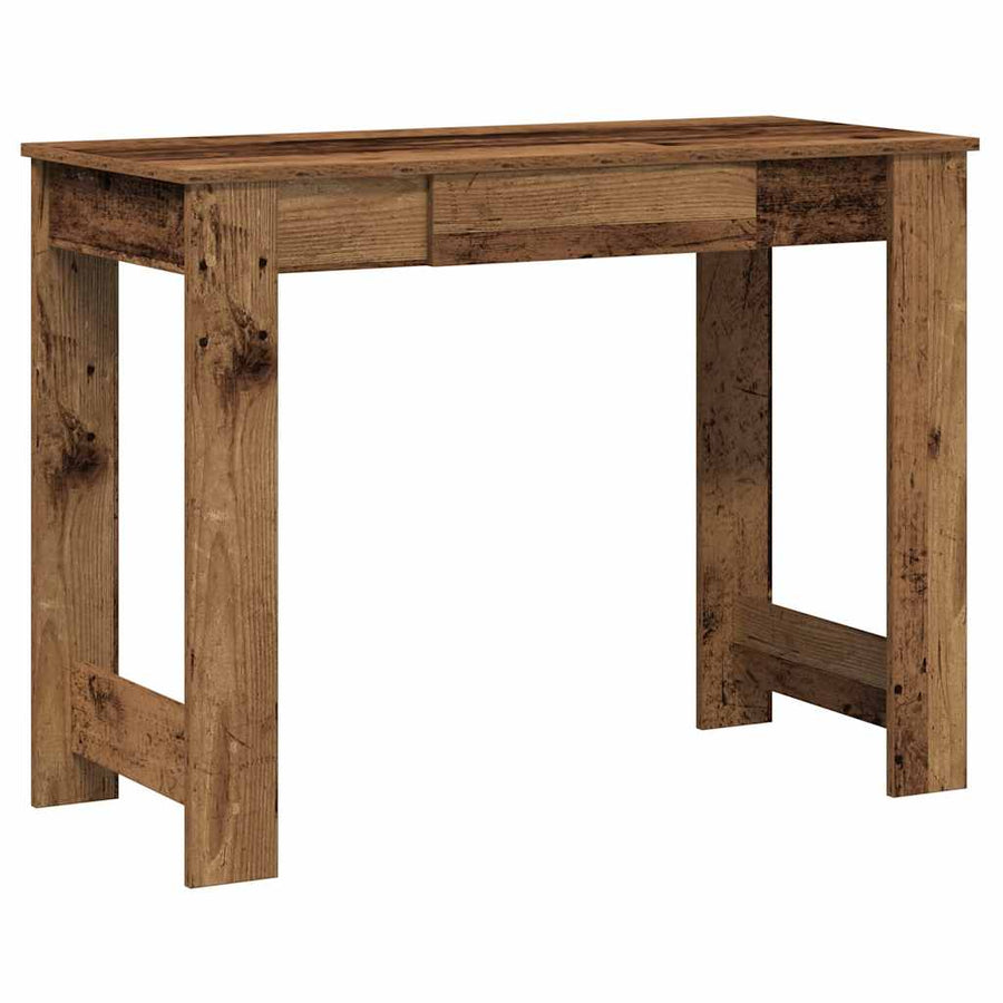 Bureau 100X45X75 Cm Bewerkt Hout Kleurig Oud hout