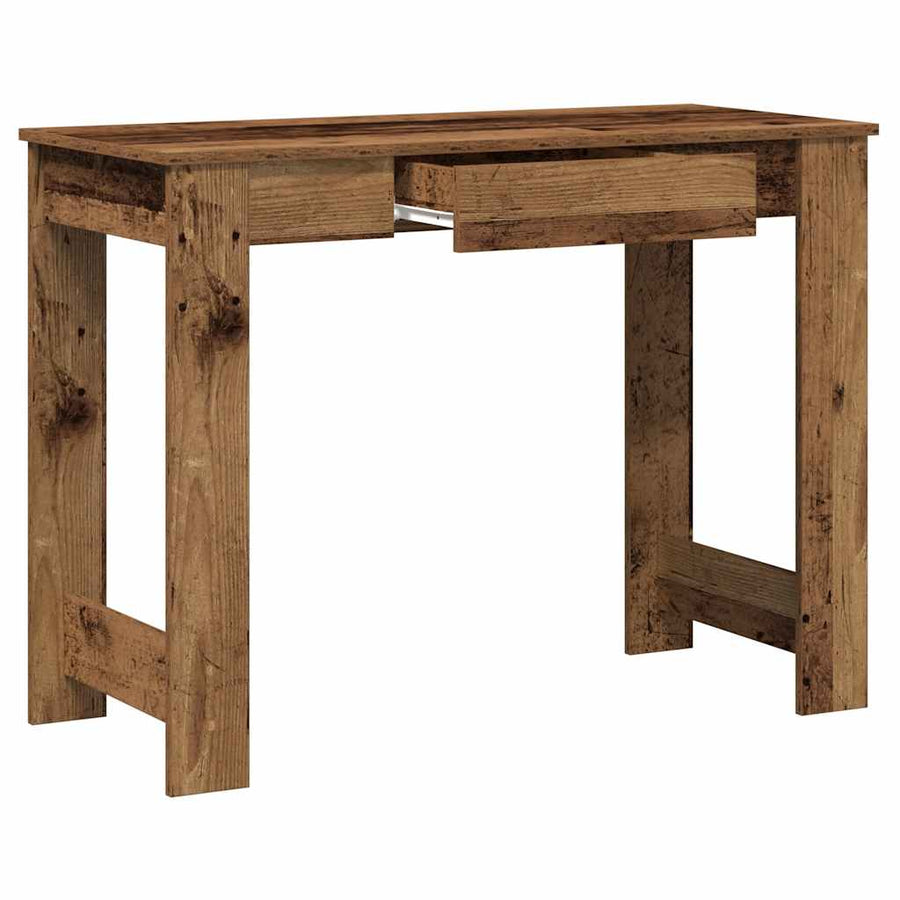 Bureau 100X45X75 Cm Bewerkt Hout Kleurig Oud hout