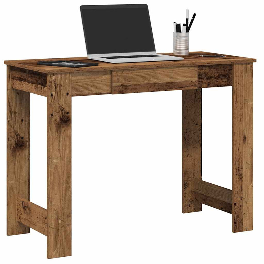 Bureau 100X45X75 Cm Bewerkt Hout Kleurig Oud hout