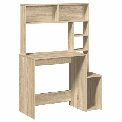 Bureau Met Schappen 100X45X140 Bewerkt Hout Kleur Sonoma eiken