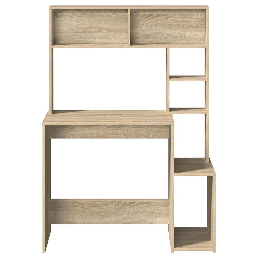 Bureau Met Schappen 100X45X140 Bewerkt Hout Kleur Sonoma eiken