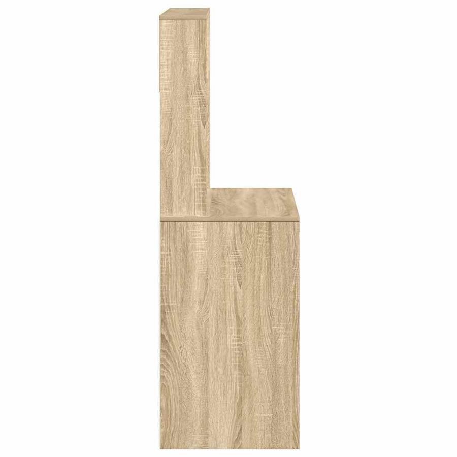 Bureau Met Schappen 100X45X140 Bewerkt Hout Kleur Sonoma eiken