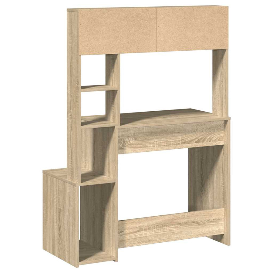 Bureau Met Schappen 100X45X140 Bewerkt Hout Kleur Sonoma eiken