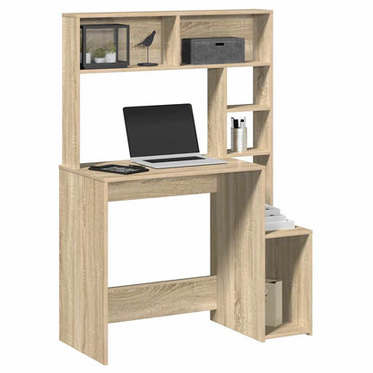Bureau Met Schappen 100X45X140 Bewerkt Hout Kleur Sonoma eiken