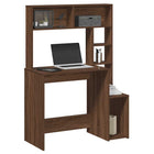 Bureau met schappen 100x45x140 cm bruineiken