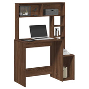 Bureau met schappen 100x45x140 cm bruineiken