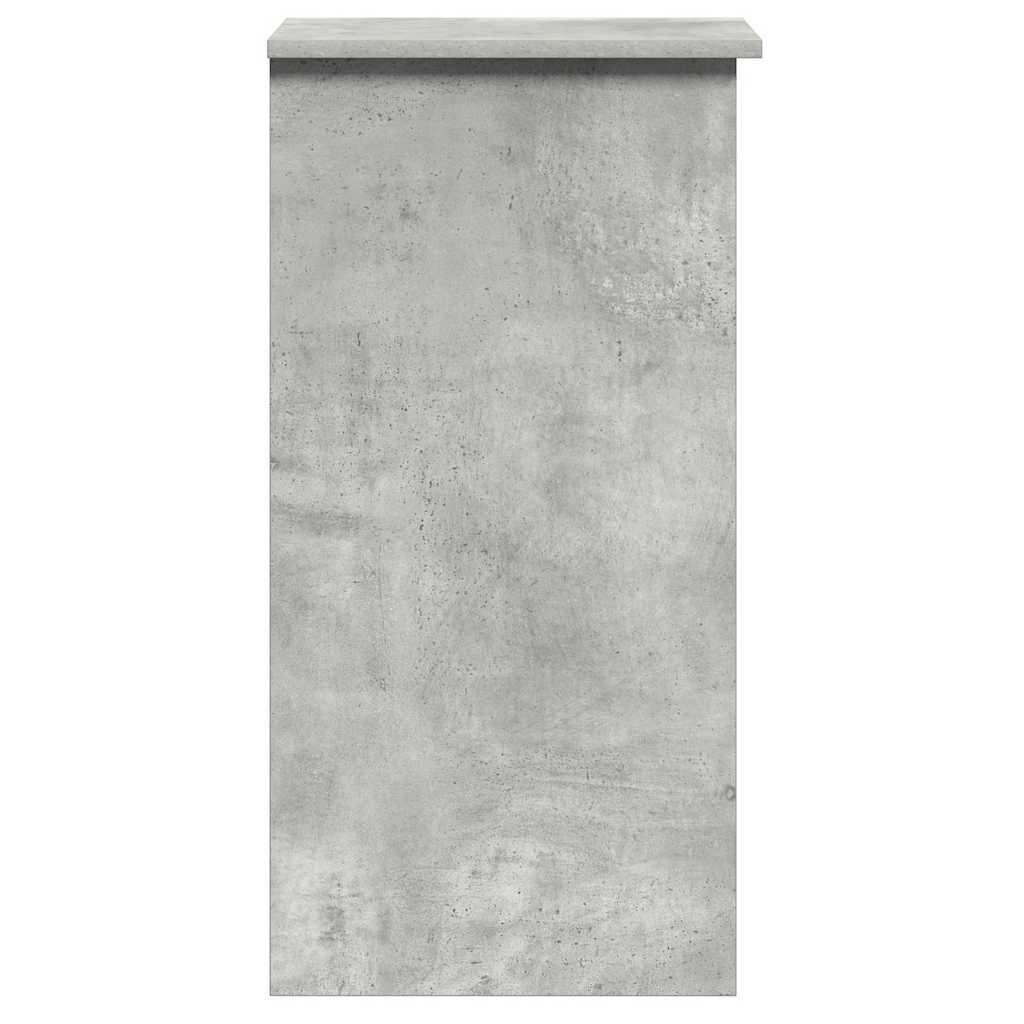 Bureau met schappen 84x40x78 cm bewerkt hout betongrijs