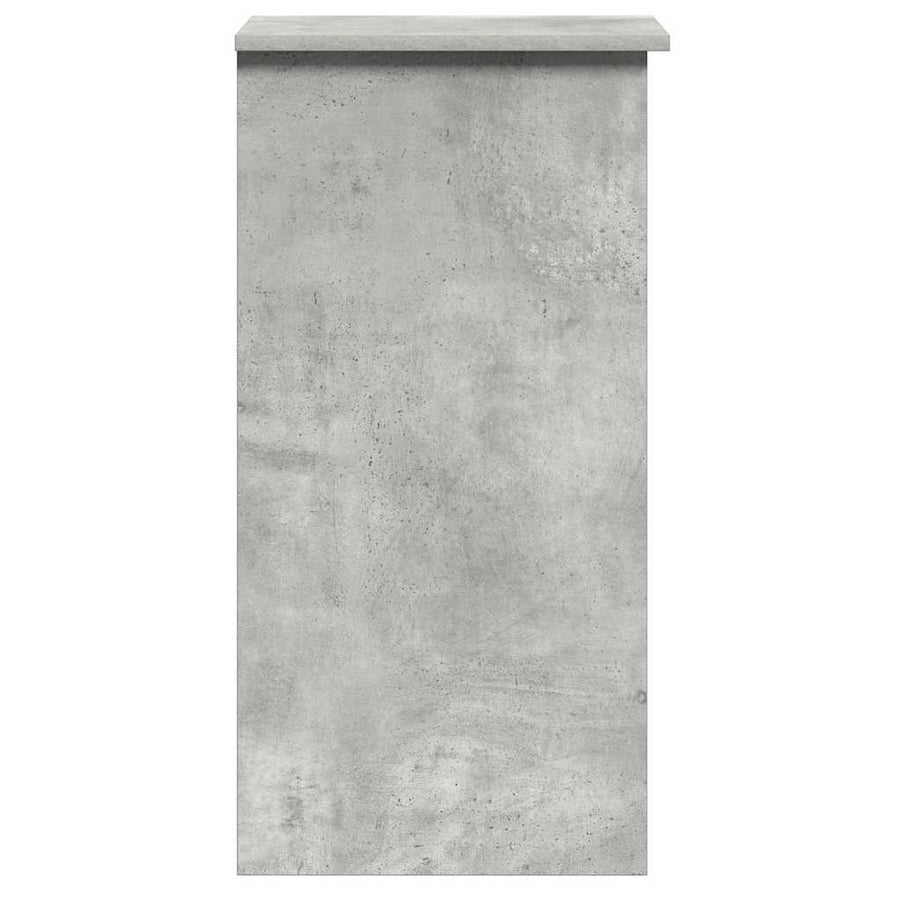 Bureau met schappen 84x40x78 cm bewerkt hout betongrijs