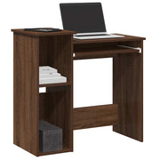 Bureau met schappen 84x40x78 cm bewerkt hout bruineiken